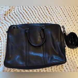 Coach Metropolitan Workbag in Black with Gunmetal Hardware